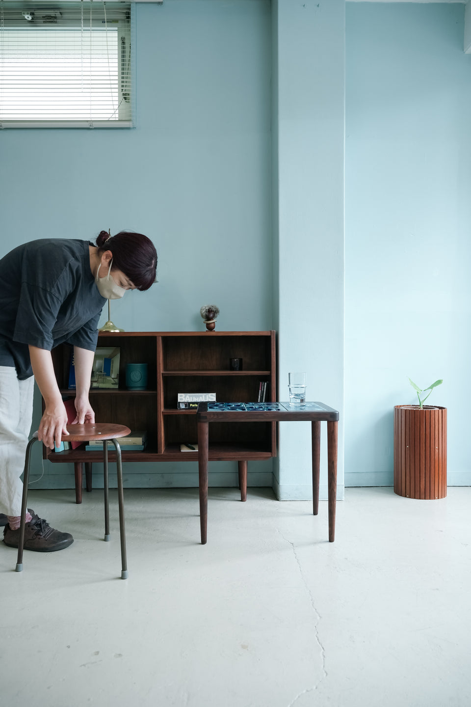 Danish Vintage Rosewood Tile Top Side Table/デンマークヴィンテージ サイドテーブル ローズウッド材 タイルトップ
