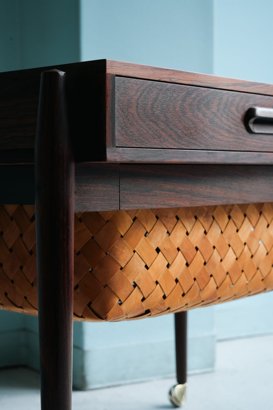 Danish Vintage Sewing Wagon Rosewood/デンマークヴィンテージ ソーイングワゴン サイドテーブル ローズウッド 北欧家具