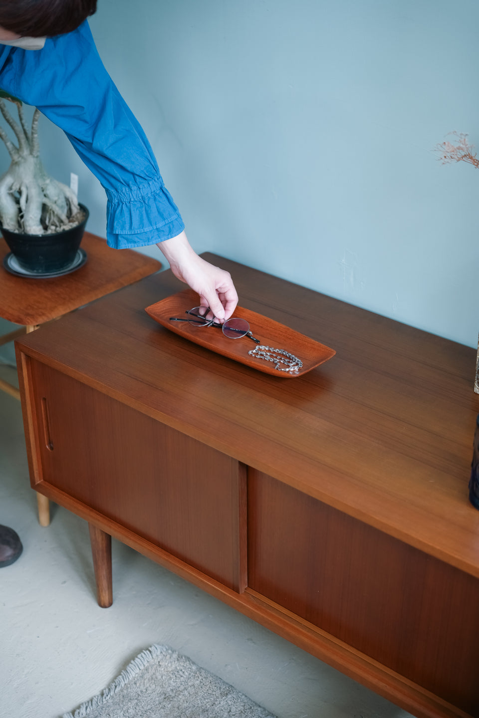 Danish Vintage Solid Teak Tray/デンマークヴィンテージ チークトレイ