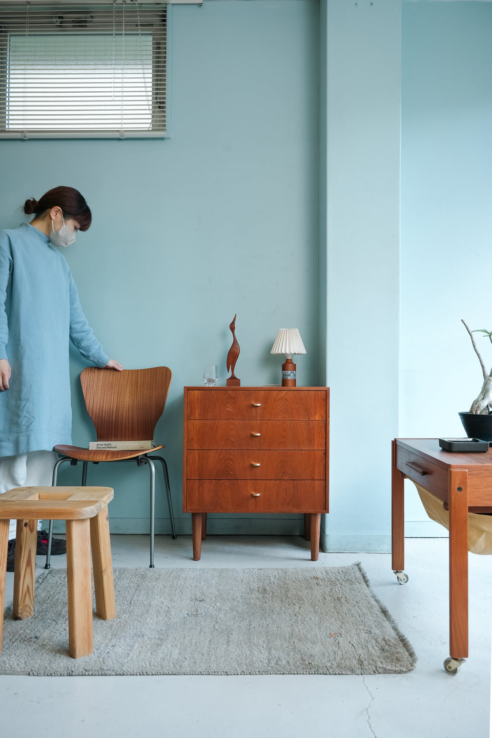 Danish Vintage Teak Bed Side Small Chest/デンマークヴィンテージ ベッドサイドスモールチェスト チーク材 北欧家具