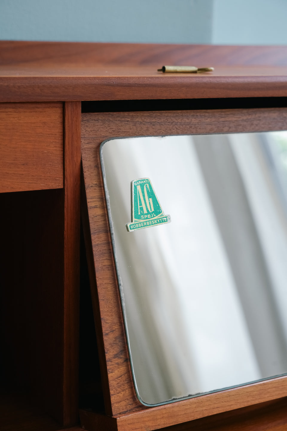 Danish Vintage Writing Bureau with Mirror Teak/デンマークヴィンテージ ライティングビューロー ミラー付き チーク材
