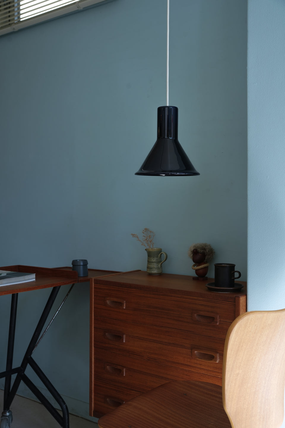 Holmegaard Pendant P&T Mini Blue Michael Bang/ホルムガード ペンダントライト ブルー ミニ 照明 デンマークヴィンテージ