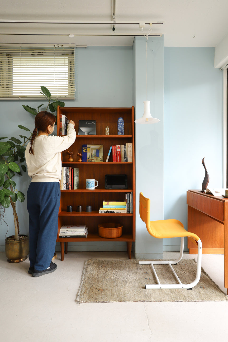 Bookcase High Shelf Danish Vintage/デンマークヴィンテージ ブックケース ハイシェルフ 本棚 チーク材 北欧家具