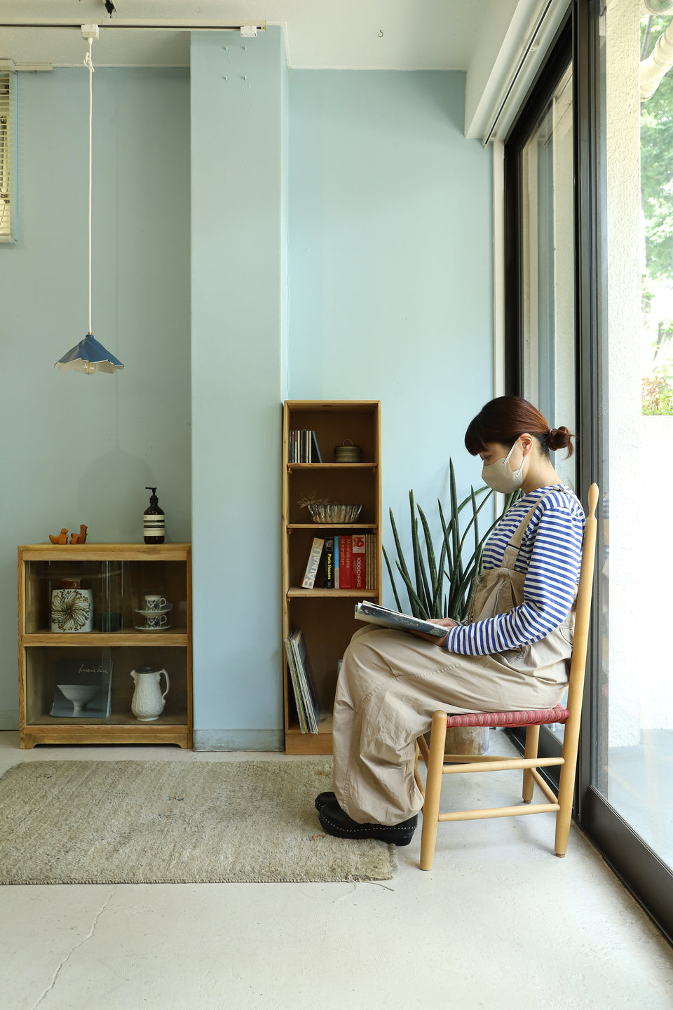 Japanese Vintage Tall Wooden Shelf/ジャパンヴィンテージ 木製シェルフ 本棚 古道具 レトロ