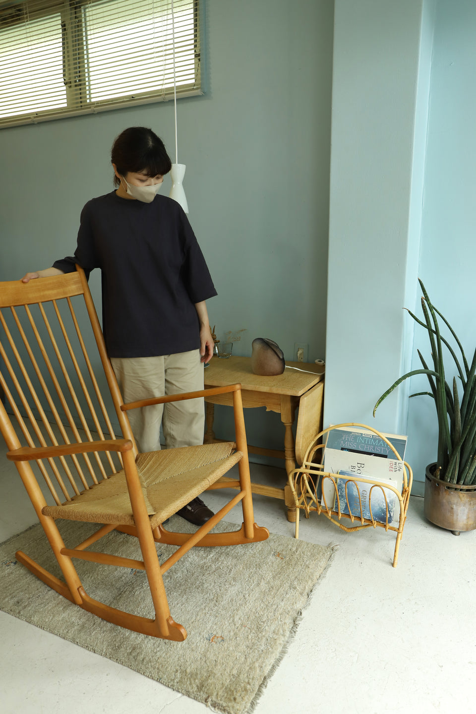 Euro Vintage Rattan Magazine Rack/ヨーロッパヴィンテージ ラタン マガジンラック