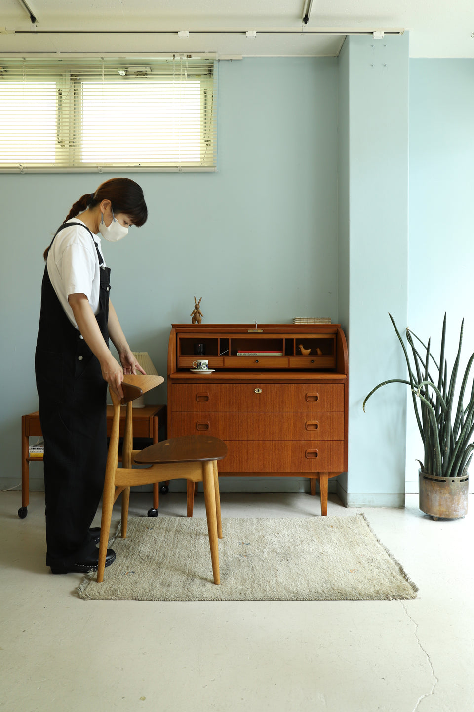 Swedish Vintage Rolltop Bureau Egon Ostergaard/スウェーデンヴィンテージ ロールトップ ビューロー 北欧家具