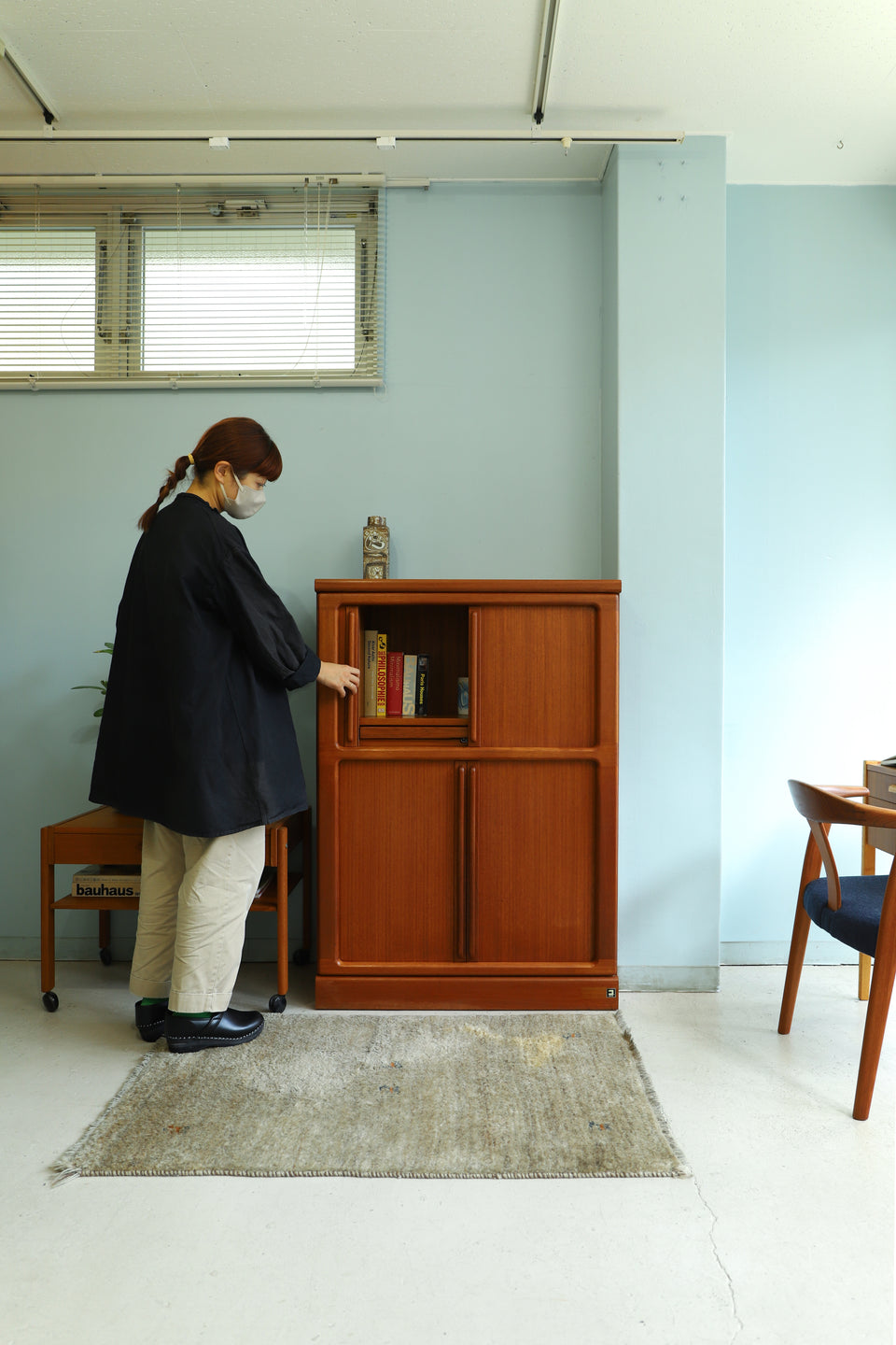 Japanese Vintage Drink Cabinet/ジャパンヴィンテージ ドリンクキャビネット 蛇腹扉 チーク材