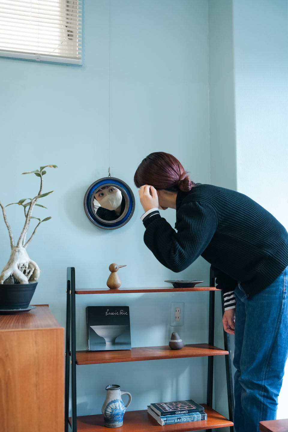 Knabstrup Wall Mirror Erik Reiff Danish Vintage/デンマークヴィンテージ ナブストラップ ウォールミラー 鏡 北欧インテリア