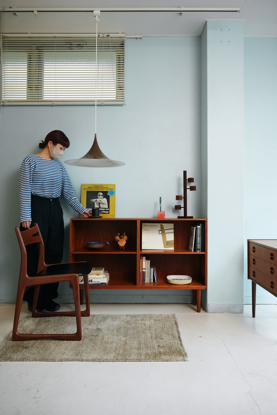 Low Bookcase Teakwood Danish Vintage/デンマークヴィンテージ ローブックケース 本棚 チーク材 北欧家具