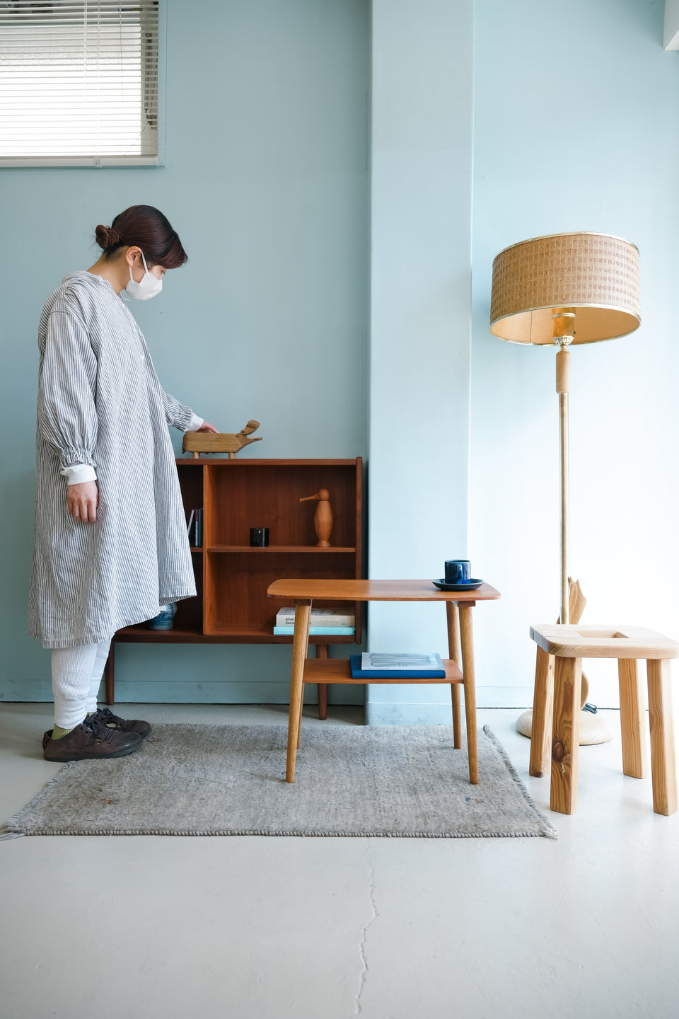 Side Table with Rack Danish Vintage/デンマークヴィンテージ サイドテーブル ラック付き