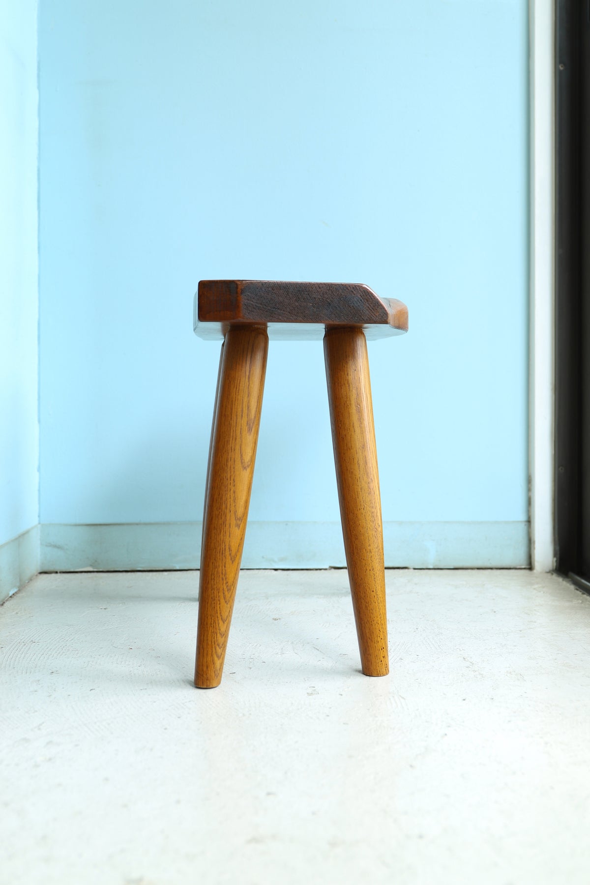 ​【職人作】無垢材のモダン・スツール｜栗 椅子 サイドテーブル 花台 4Solid_Wood_Side_Table_Stool_1