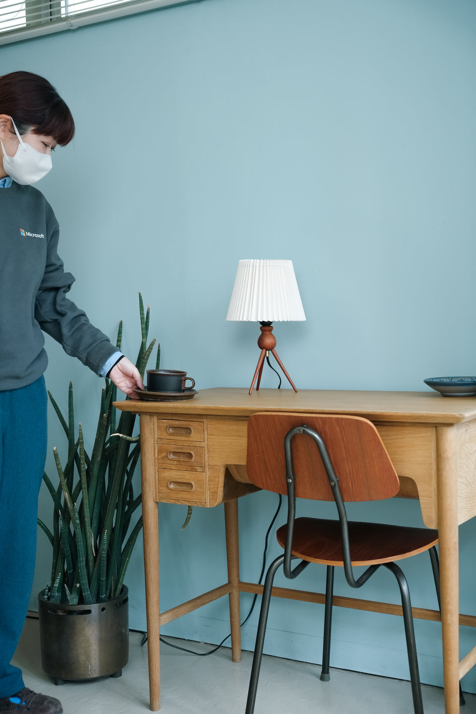 Teak Tripod Table Lamp Danish Vintage/デンマークヴィンテージ テーブルランプ チーク材 照明 北欧インテリア