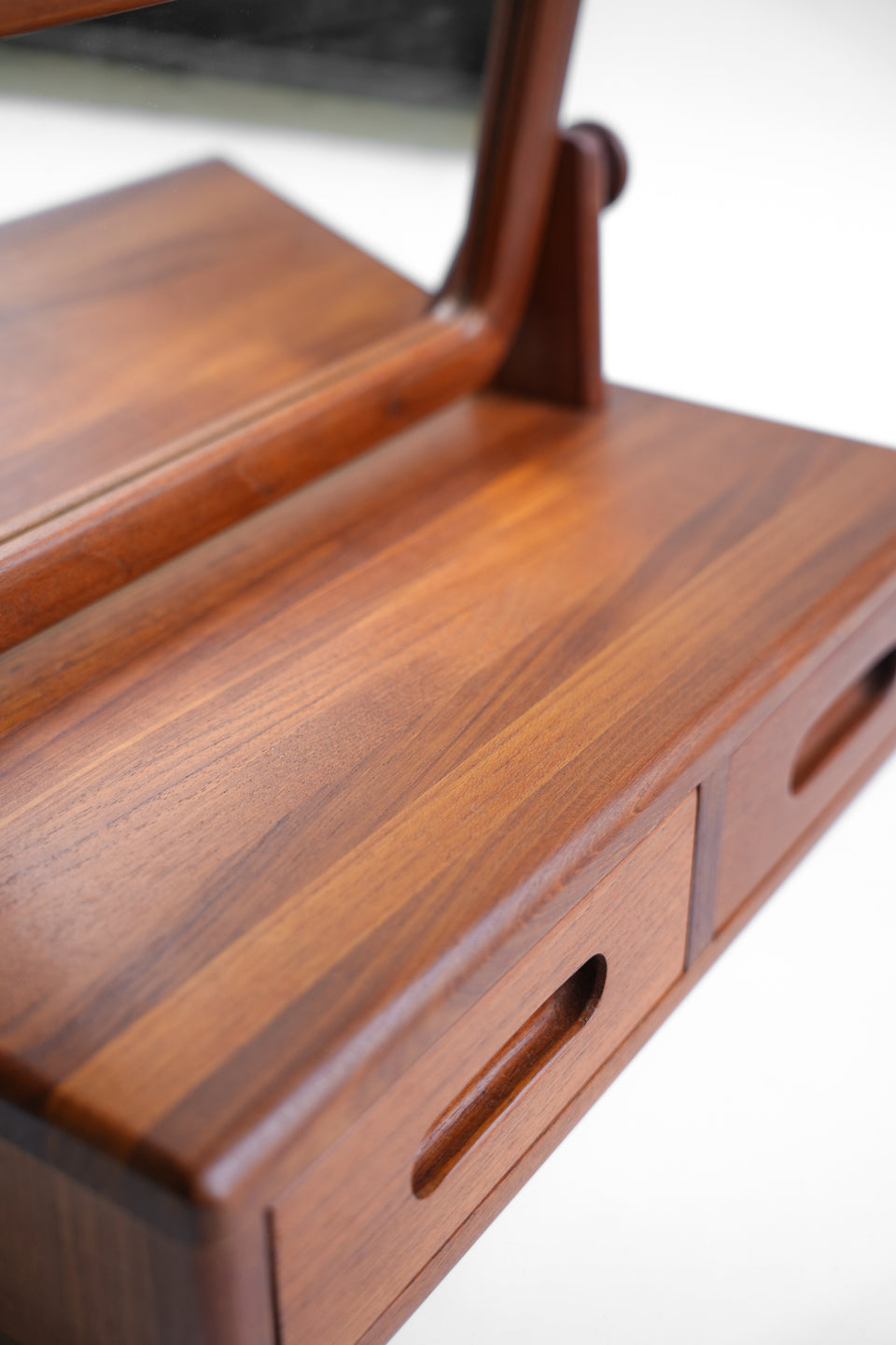 ヴィンテージ 卓上ミラー 引き出し付 チーク材/Vintage Teak Tabletop