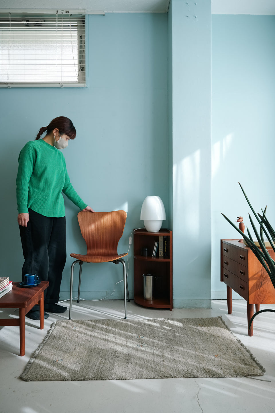 Vintage Teakwood Corner Shelf/ヴィンテージ チーク コーナーシェルフ サイドテーブル
