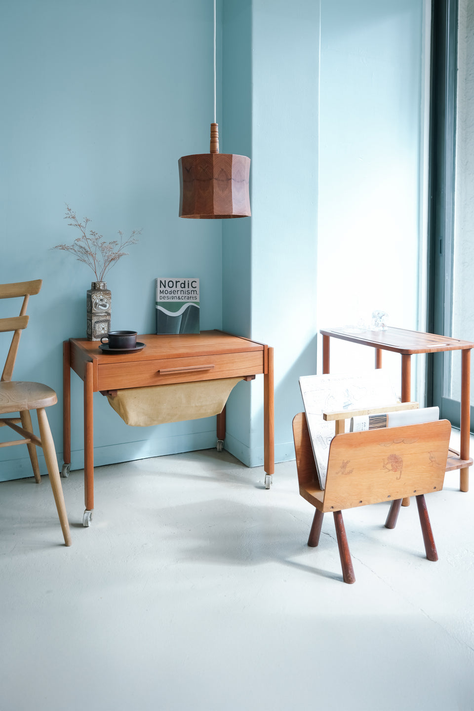 Wooden Magazine Rack Danish Vintage/デンマークヴィンテージ 木製マガジンラック 北欧インテリア