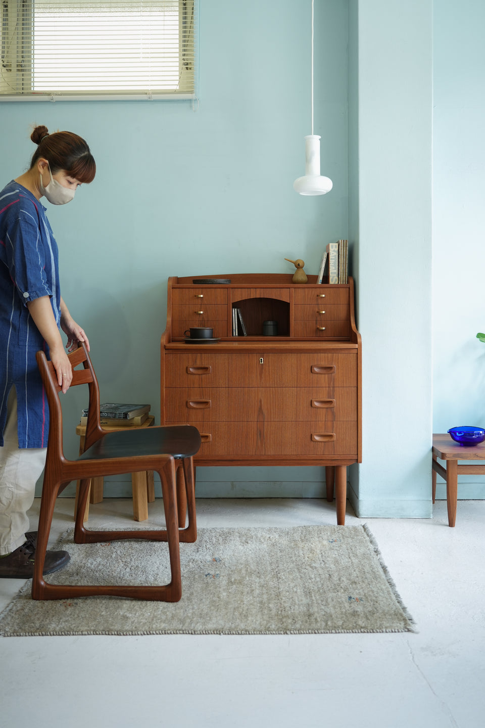 Writing Bureau Dresser Danish Vintage/デンマークヴィンテージ ライティングビューロー ドレッサー ミラー付 北欧家具