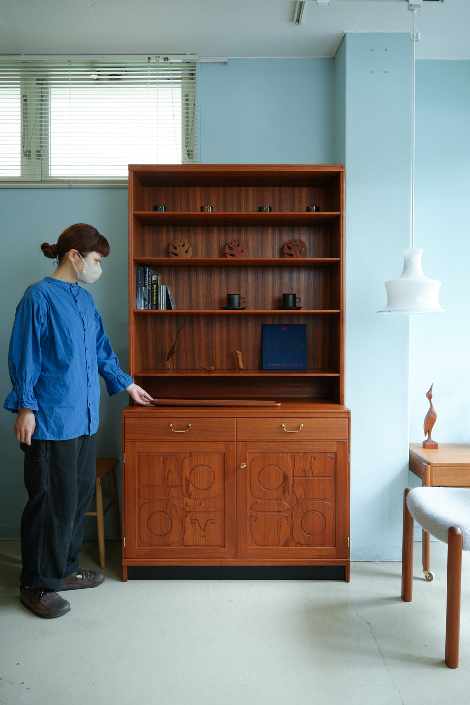 Yngve Ekstrom Krus Bookcase Cabinet AB Westbergs Mobler/スウェーデンヴィンテージ イングヴ・エクストローム ブックケース キャビネット