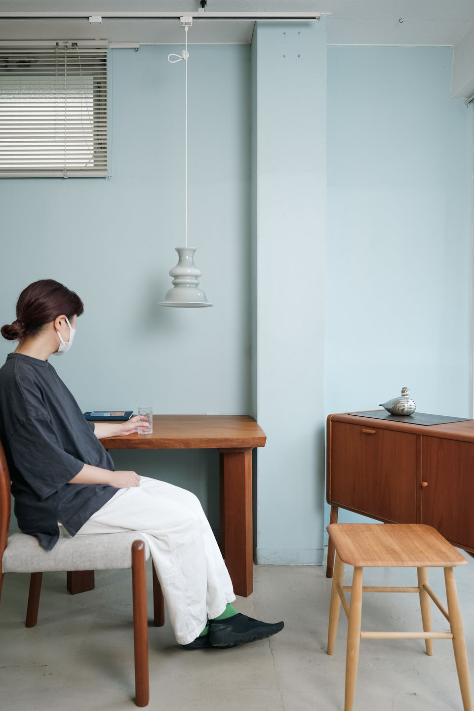 Holmegaard Bibliotek Pendant Light Gray/ホルムガード ペンダントライト シセ・ヴェアナー ヴィンテージ
