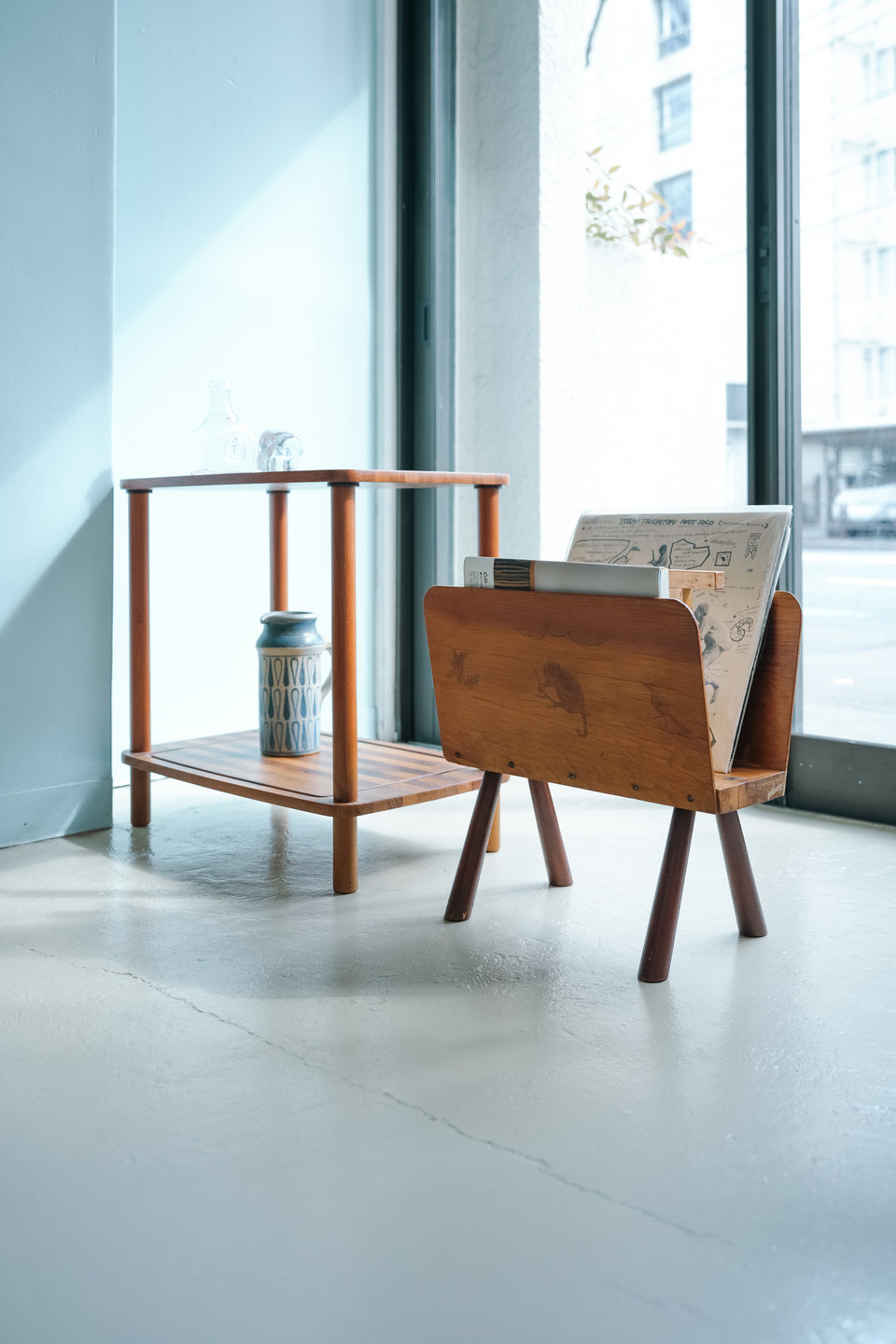 Wooden Magazine Rack Danish Vintage/デンマークヴィンテージ 木製マガジンラック 北欧インテリア