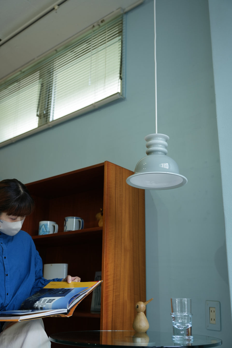 Danish Vintage Kro Holmegaard Pendant Light Gray/デンマークヴィンテージ ホルムガード グレー ペンダントライト 照明