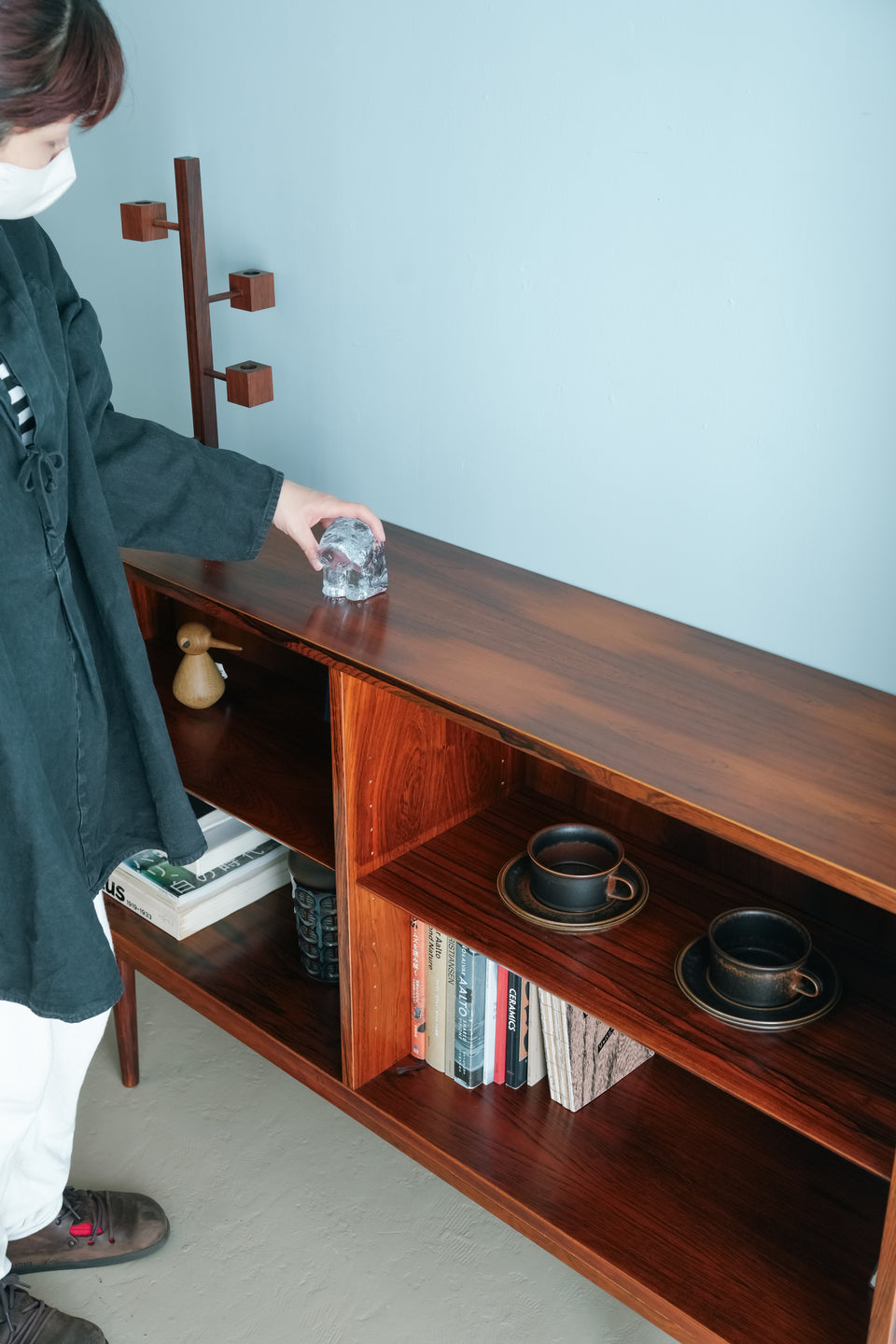 Hundevad & Co. Rosewood Low Bookcase Danish Vintage/デンマークヴィンテージ ブックケース ローズウッド材 北欧家具