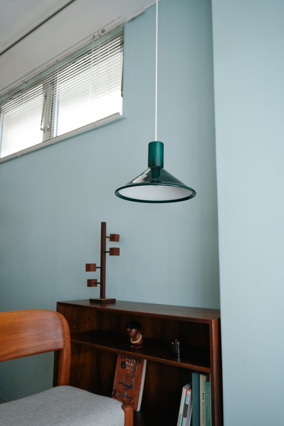 Vintage Holmegaard Pendant Light P&T Green large Michael Bang/ホルムガード ペンダントライト マイケル・バング 照明 デンマークヴィンテージ