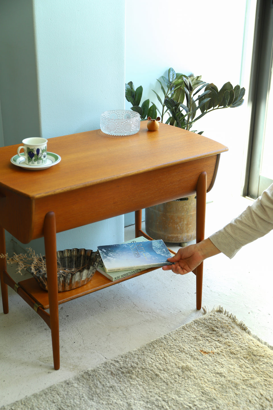 Danish Vintage Sewing Side Table/デンマークヴィンテージ ソーイングテーブル 北欧家具