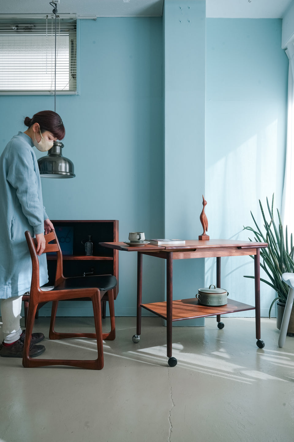 Danish Vintage Extension Trolley Table Rosewood Teakwood/デンマークヴィンテージ エクステンション トロリー テーブル ローズウッド チーク 北欧家具