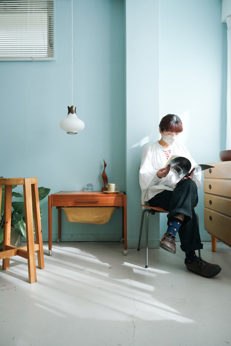 Danish Vintage PBJ Møbler Sewing Wagon Side Table/デンマークヴィンテージ ソーイングワゴン サイドテーブル 北欧家具