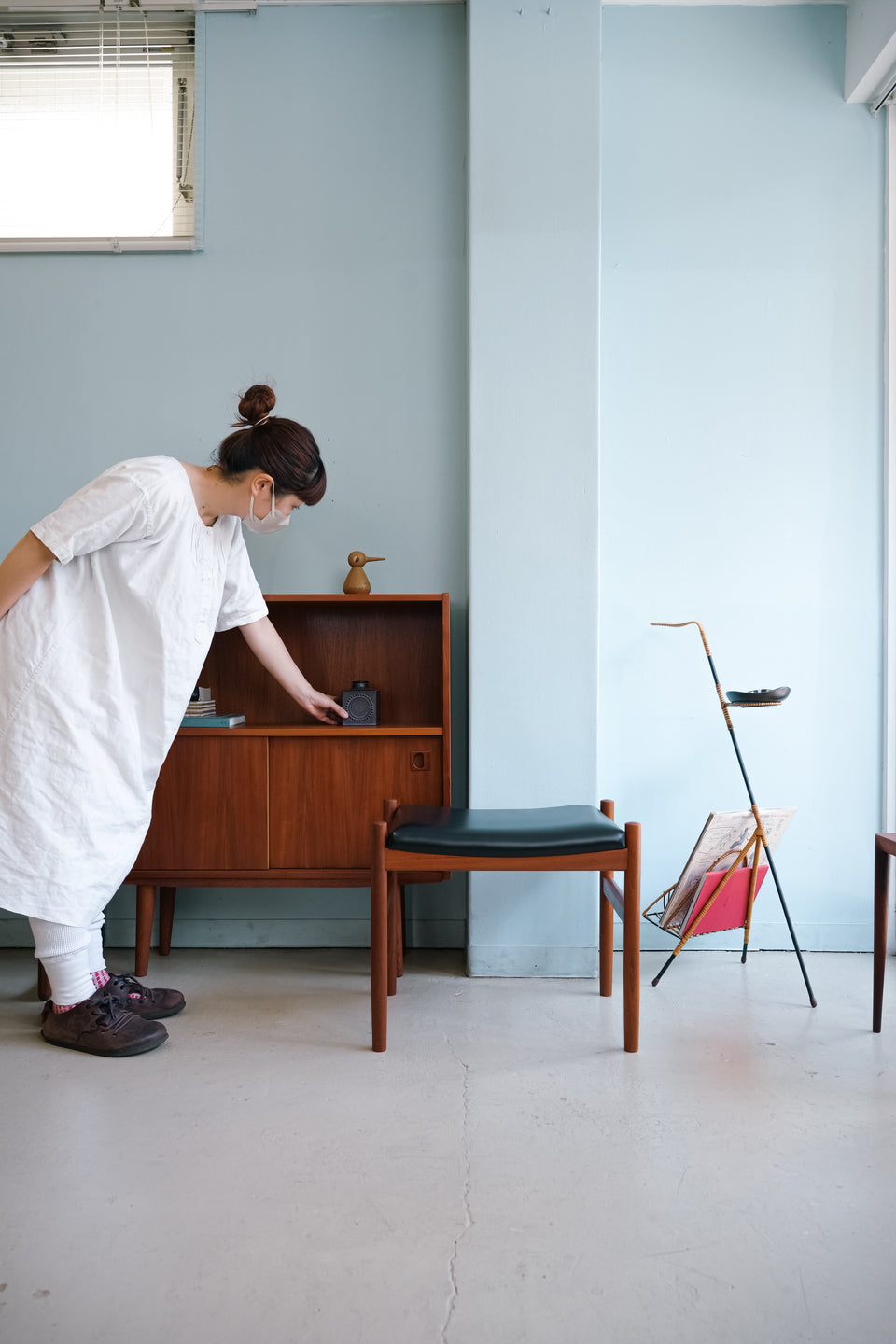 Danish Vintage Spøttrup Møbelfabrik Stool Ottoman/デンマークヴィンテージ スツール オットマン チーク材

