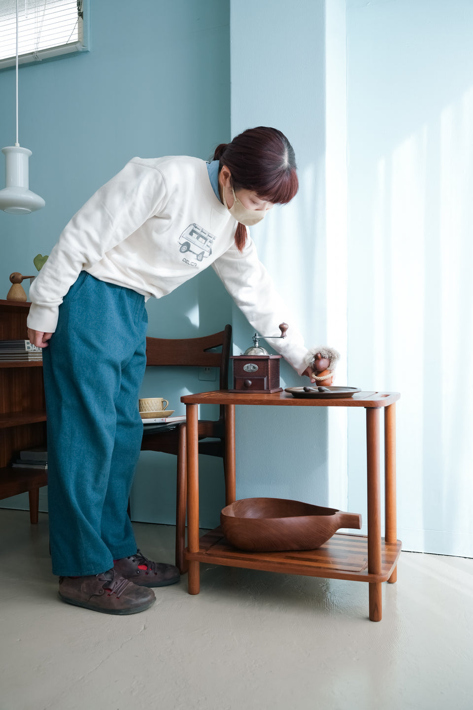 Danish Vintage Teak Side Table Shelf/デンマークヴィンテージ サイドテーブル シェルフ チーク材 北欧家具