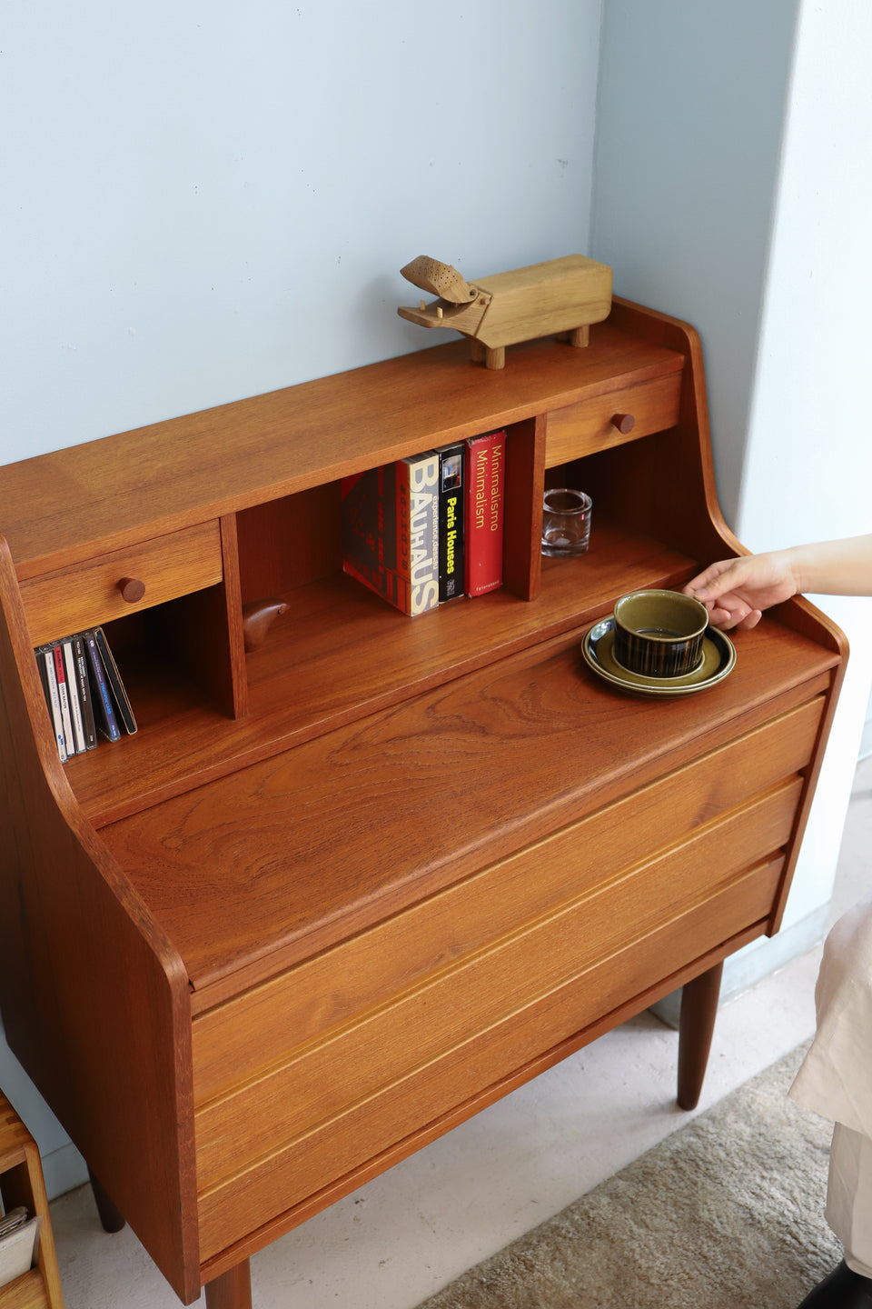 Writing Bureau Teakwood Danish Vintage/デンマークヴィンテージ ライティングビューロー デスク チーク材 北欧家具