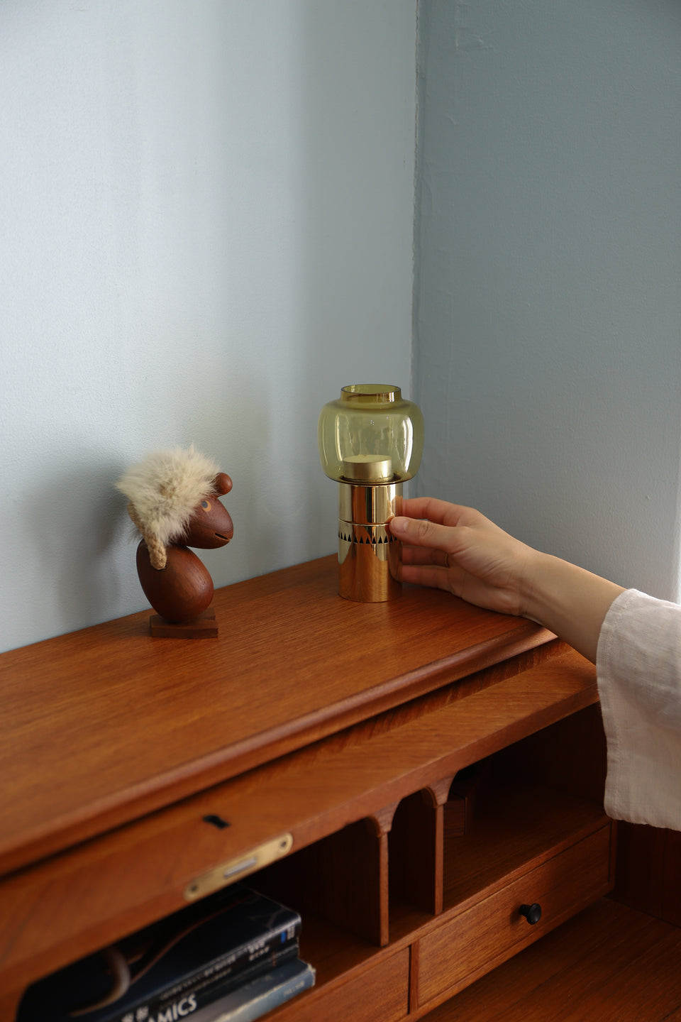 Scandinavian Vintage Glass Candle Holder/北欧ヴィンテージ キャンドルホルダー ガラス 燭台 ミッドセンチュリー
