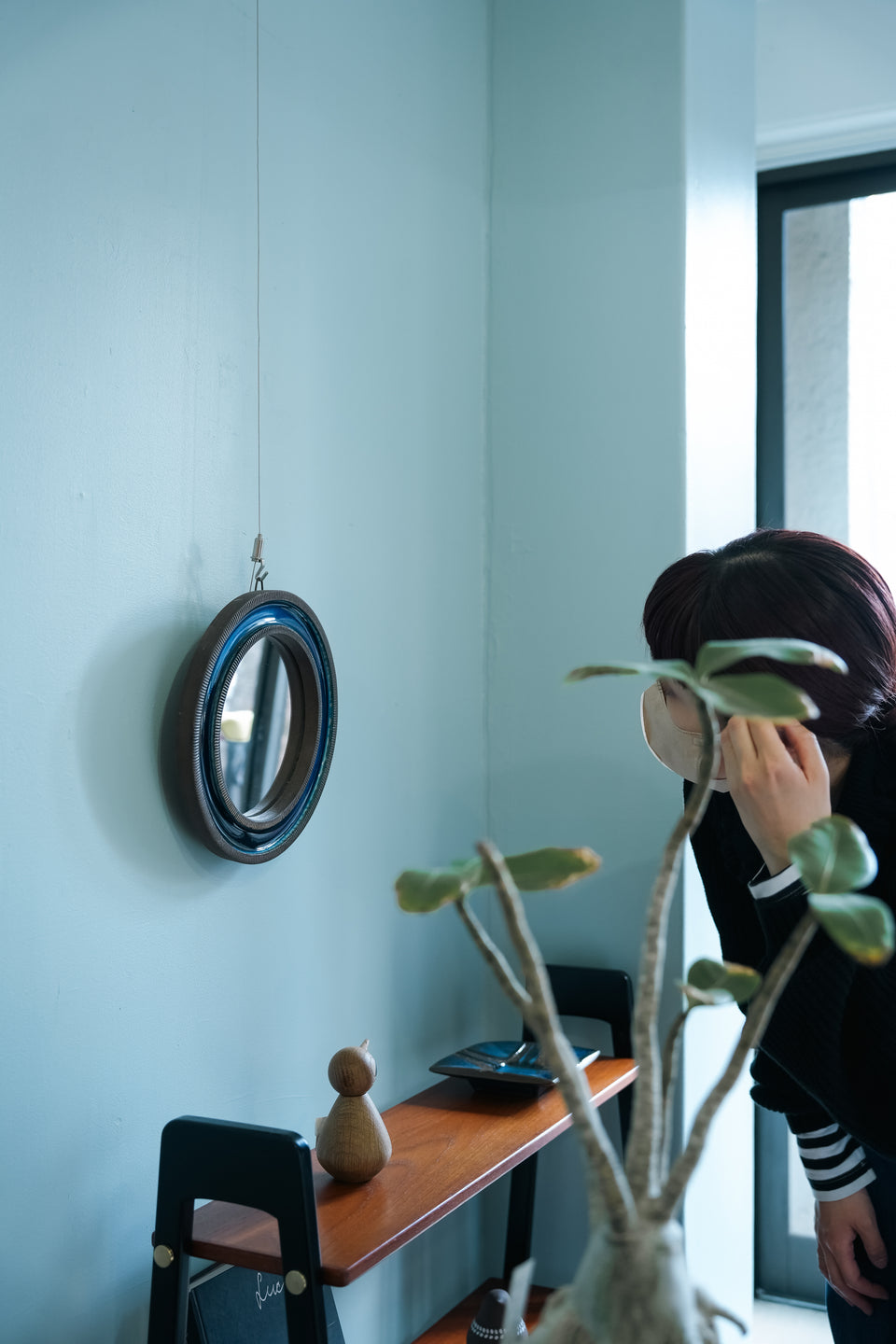 Knabstrup Wall Mirror Erik Reiff Danish Vintage/デンマークヴィンテージ ナブストラップ ウォールミラー 鏡 北欧インテリア