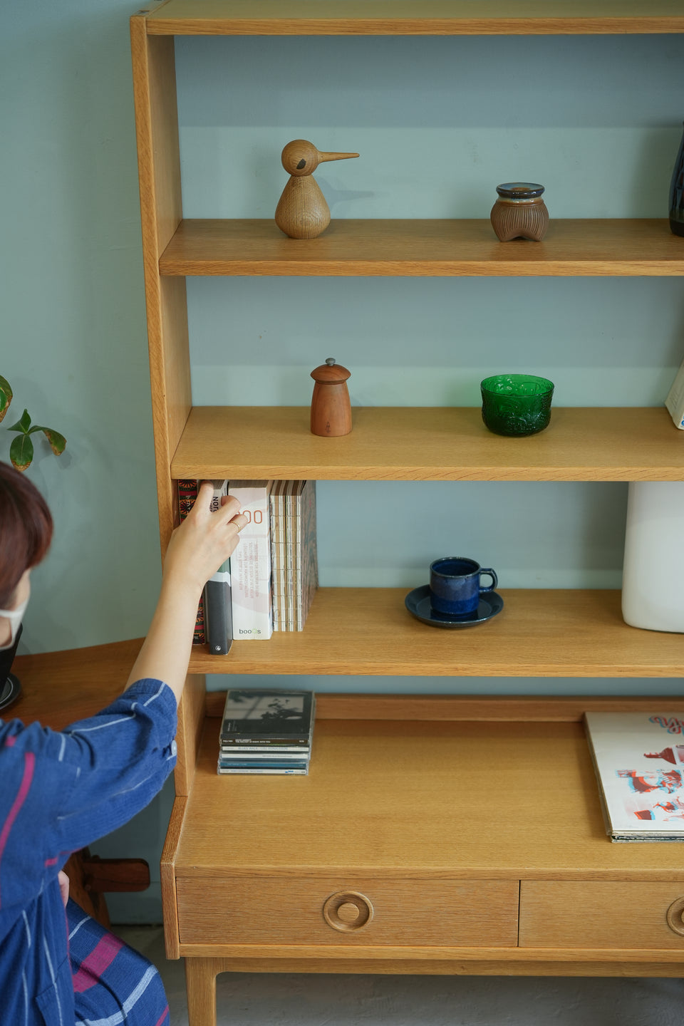 Scandinavian Vintage Open Bookcase Oakwood/北欧ヴィンテージ オープンブックケース 本棚 オーク材