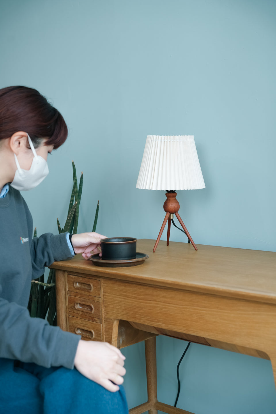 Teak Tripod Table Lamp Danish Vintage/デンマークヴィンテージ テーブルランプ チーク材 照明 北欧インテリア