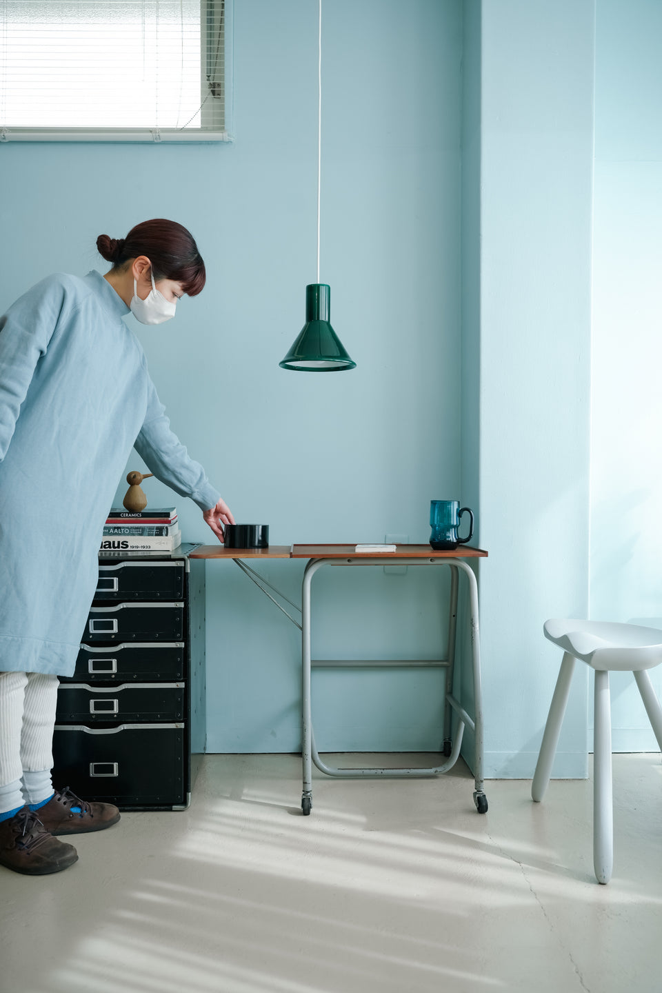 デンマークヴィンテージ タイプライターテーブル デスク チーク材 北欧