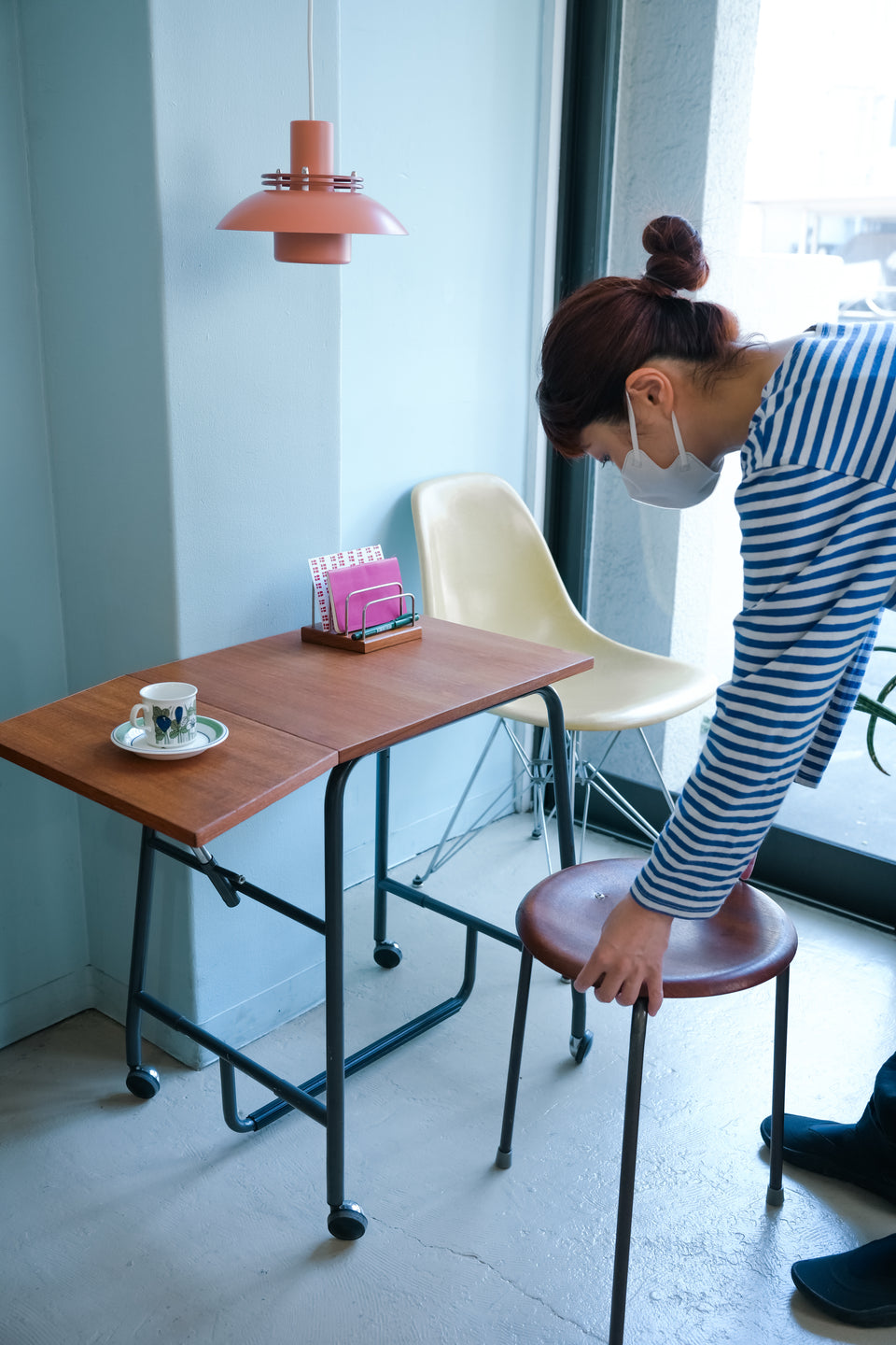 Typewriter Table Danish Vintage/デンマークヴィンテージ タイプライターテーブル デスク チーク材
