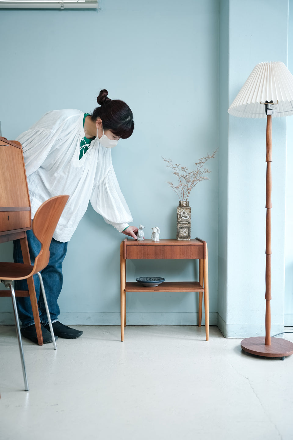 AB Carlstrom & Co Mobelfabrik Bed Side Table Swedish Vintage/スウェーデンヴィンテージ ベッドサイドテーブル チェスト