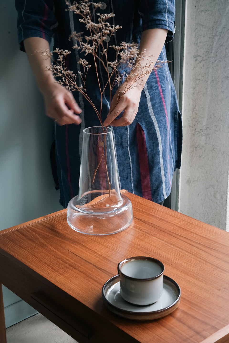 Holmegaard Flora Vase Long Neck Clear 24cm/ホルムガード フローラ ベース ロングネック クリア
