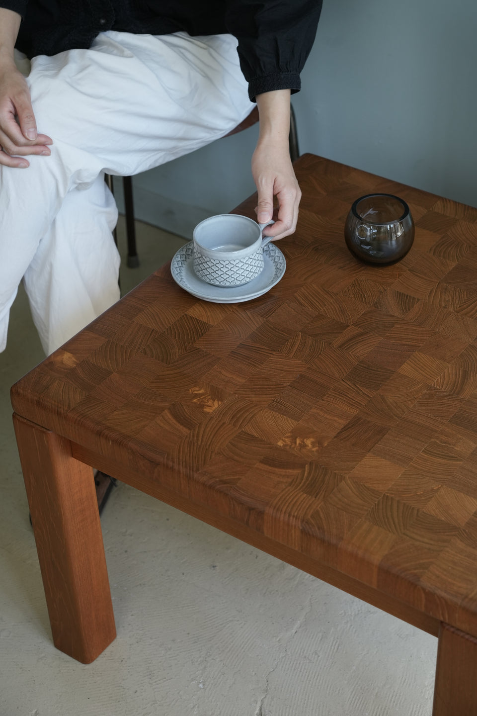 Vintage Solid Teak Square Coffee Table/ヴィンテージ コーヒーテーブル チーク材
