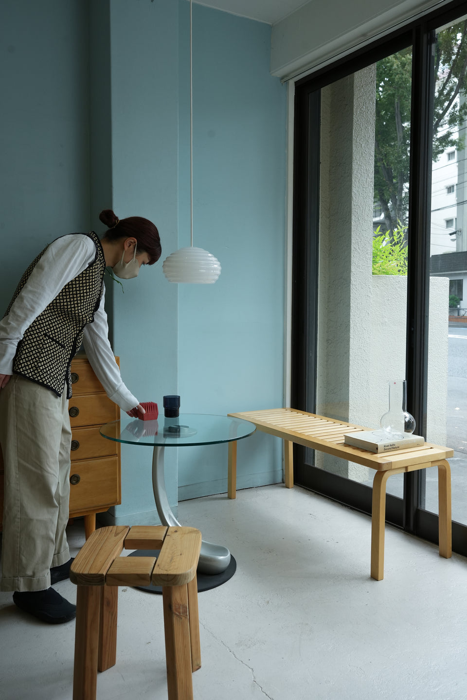 artek Bench 153A Alvar Aalto/アルテック ベンチ スリットタイプ ナチュラルラッカー アルヴァ・アアルト 北欧家具