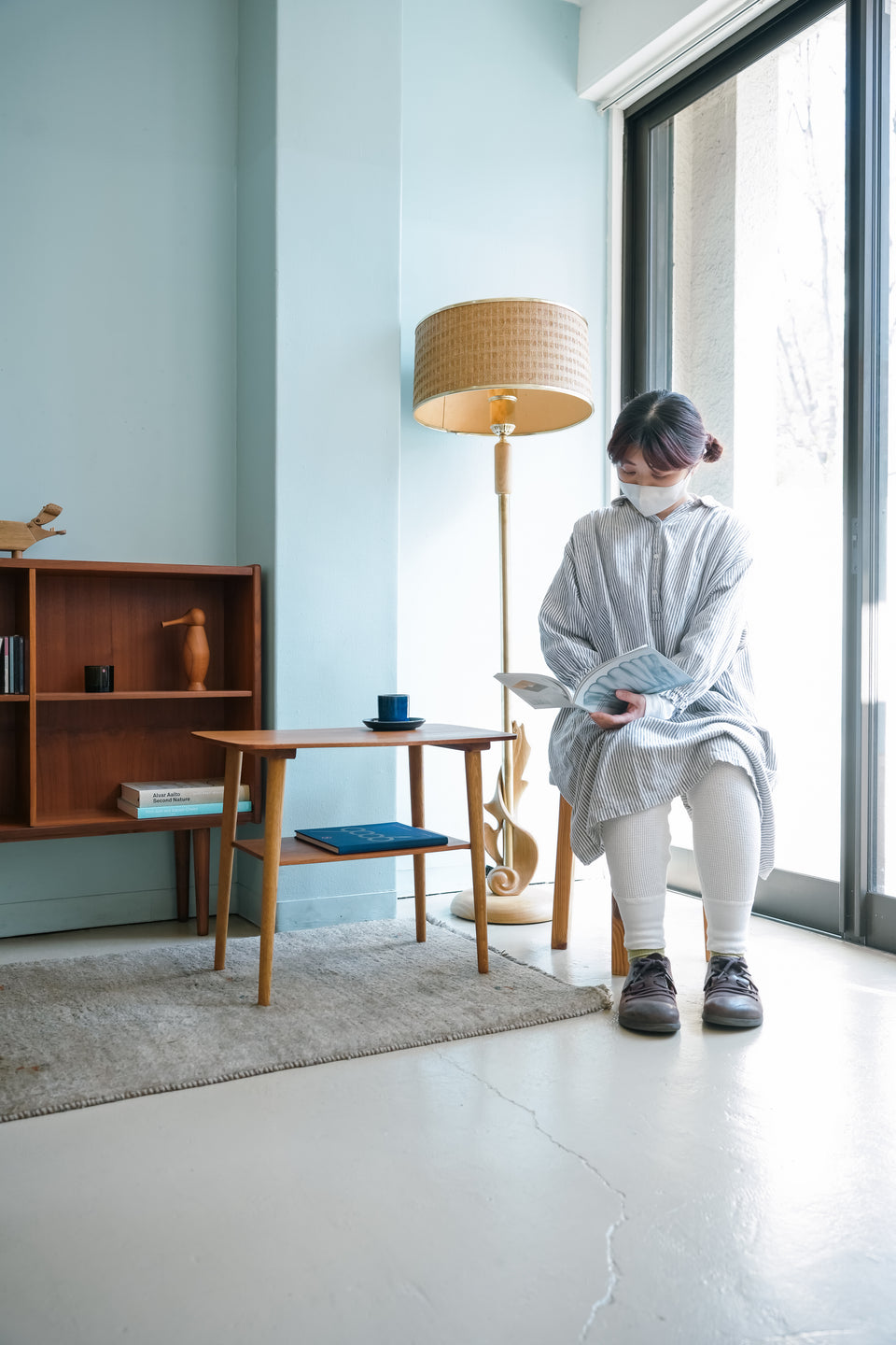 Side Table with Rack Danish Vintage/デンマークヴィンテージ サイドテーブル ラック付き