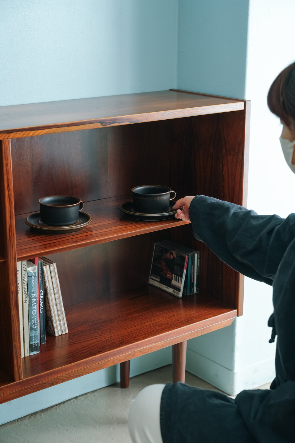 Hundevad & Co. Rosewood Low Bookcase Danish Vintage/デンマークヴィンテージ ブックケース ローズウッド材 北欧家具