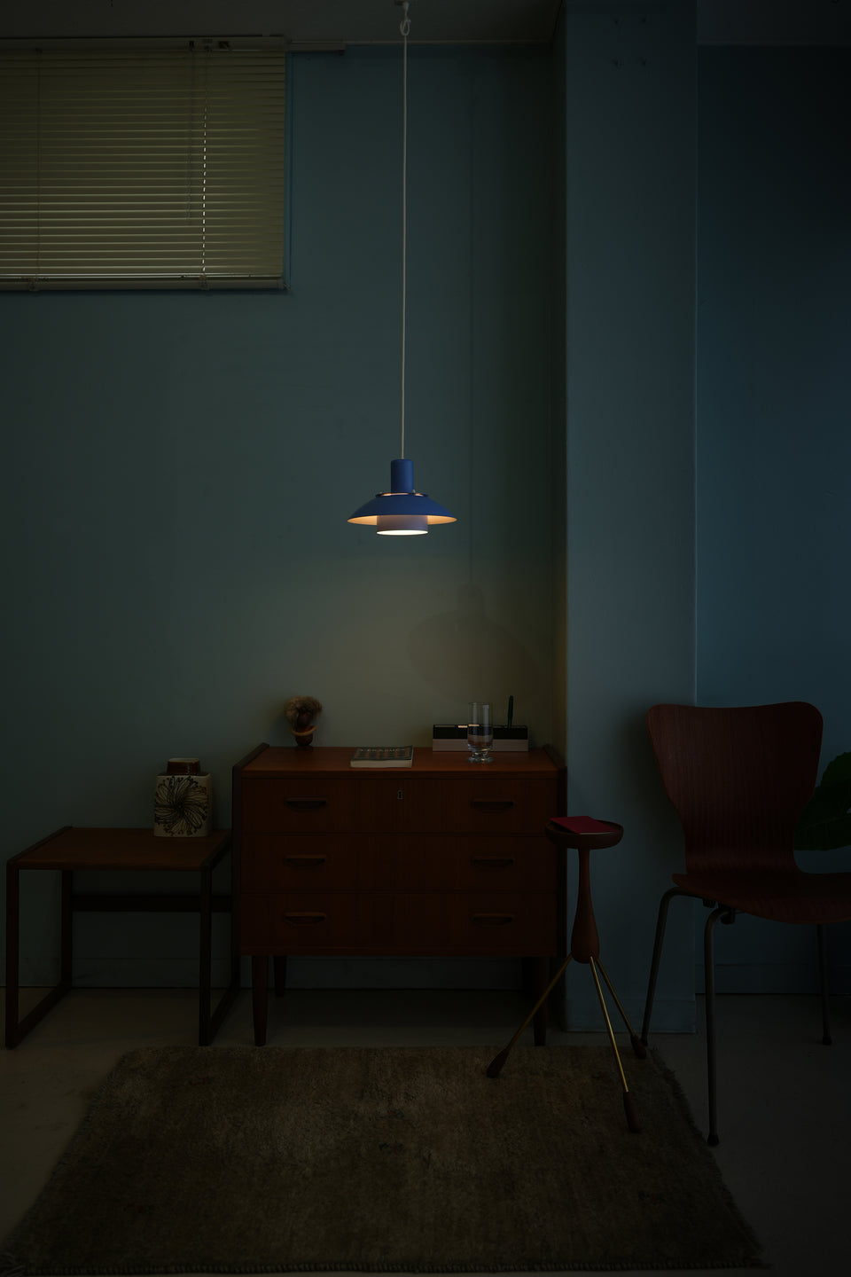 Horn Pendant Light Type775 Blue Danish Vintage/ホーン ペンダントライト ブルー デンマークヴィンテージ 照明 北欧インテリア