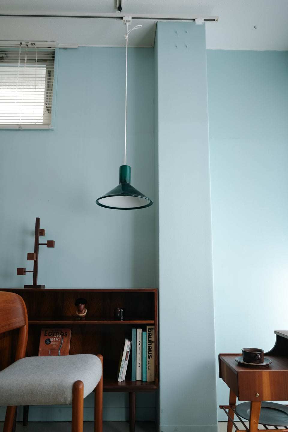 Vintage Holmegaard Pendant Light P&T Green large Michael Bang/ホルムガード ペンダントライト マイケル・バング 照明 デンマークヴィンテージ