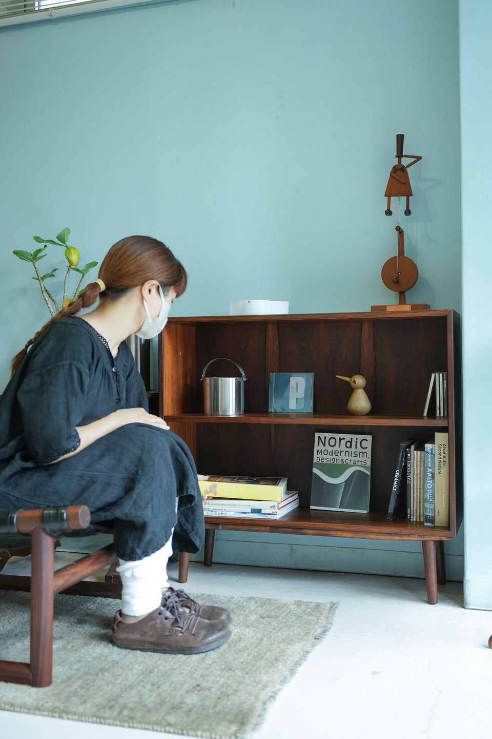 北欧 デンマーク ヴィンテージ ローズウッド ブックシェルフ デンマークヴィンテージ ローズウッド ブックケース 本棚 北欧家具