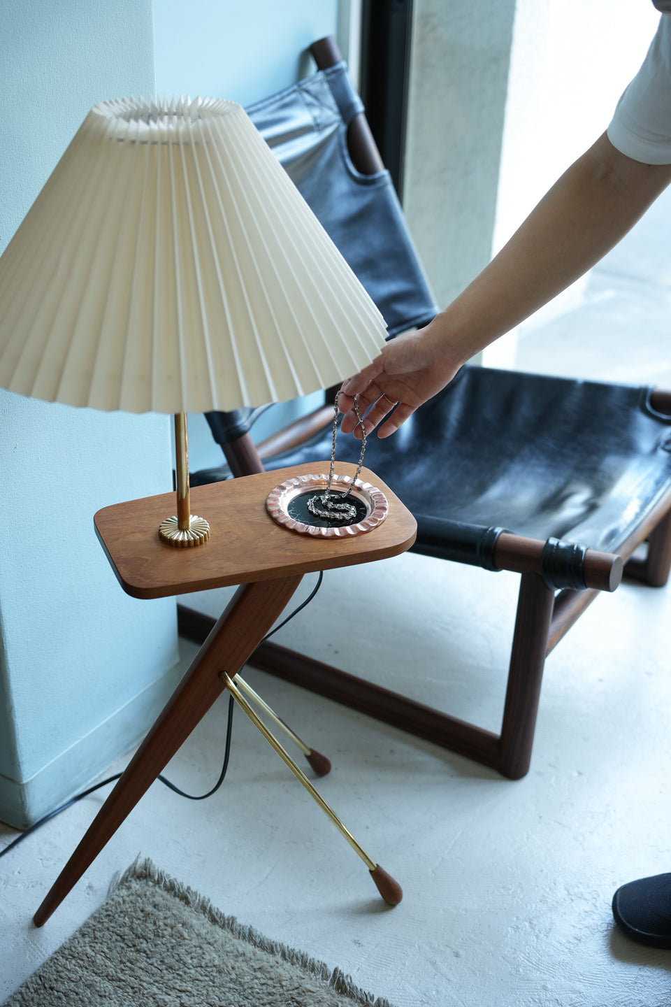 Danish Vintage Tripod Side Table Lamp/デンマークヴィンテージ サイドテーブルランプ 照明 北欧インテリア