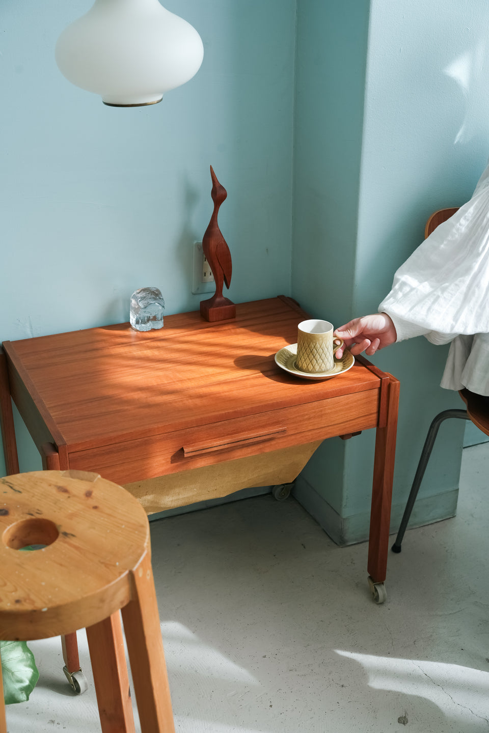 Danish Vintage PBJ Møbler Sewing Wagon Side Table/デンマークヴィンテージ ソーイングワゴン サイドテーブル 北欧家具