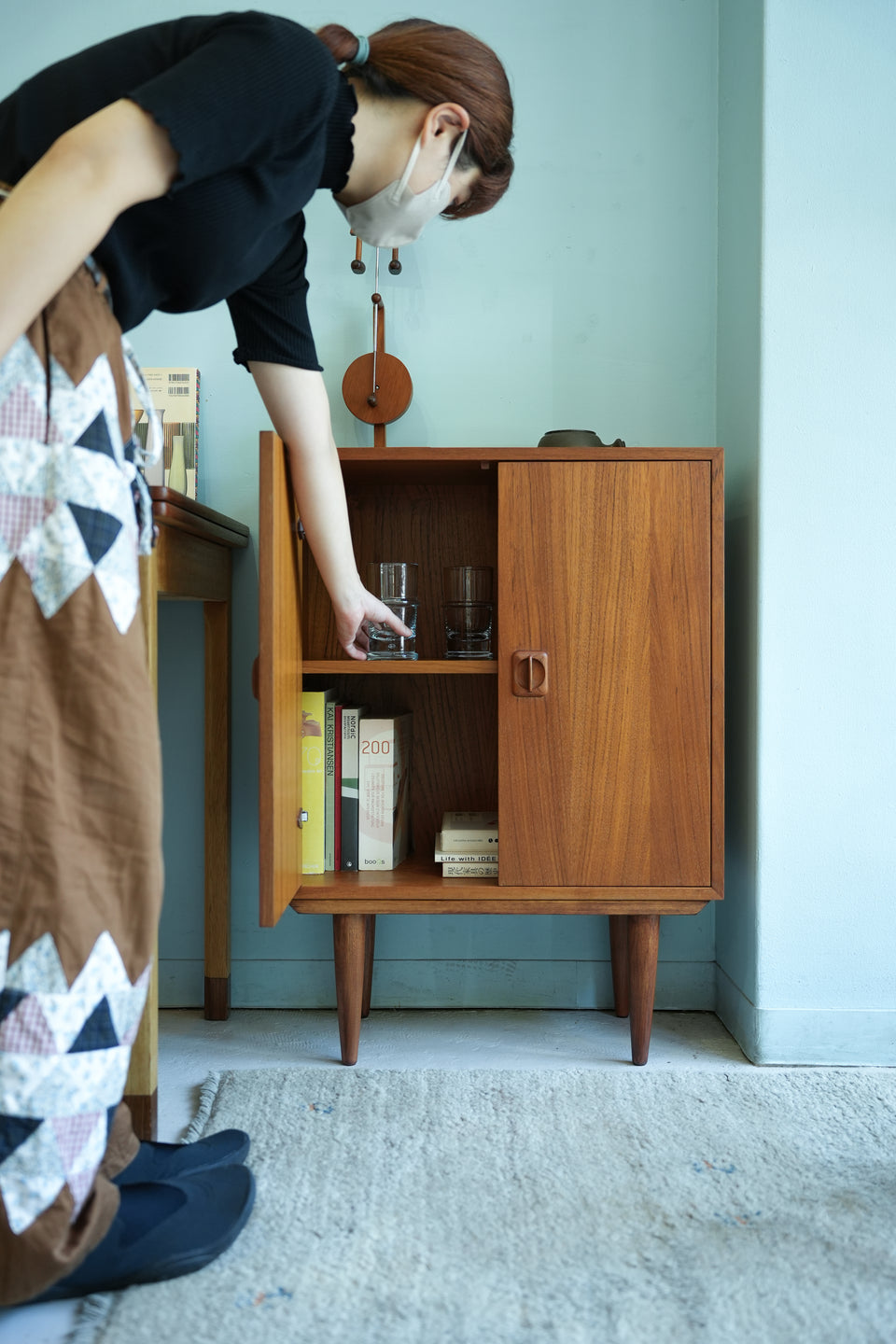 Danish Vintage Small Cabinet Teakwood/デンマークヴィンテージ スモールキャビネット チーク材 北欧家具
